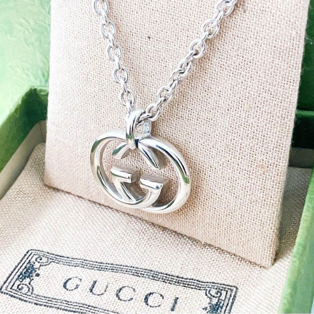 Gucci Interlocking Ag 925 Necklace- Authentic